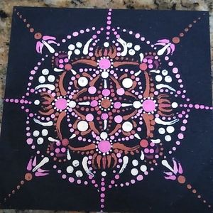Hand Painted Mandala 4"x4" wood square